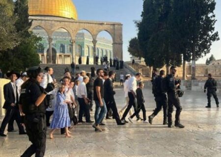 تعرض گسترده صهیونیست‌ها به مسجدالاقصی