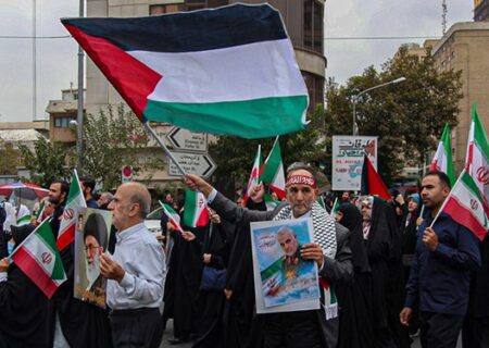 راهپیمایی همدان در حمایت از غزه