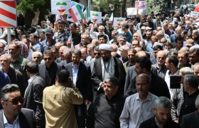 راهپیمایی نمازگزاران همدانی در محکومیت تجاوز رژیم صهیونیستی به ایران