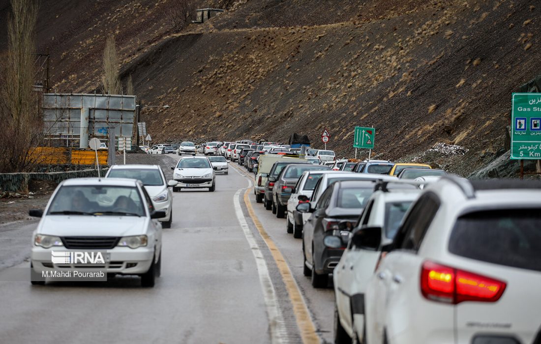 ترافیک سنگین در محور چالوس و آزاد راه تهران – شمال