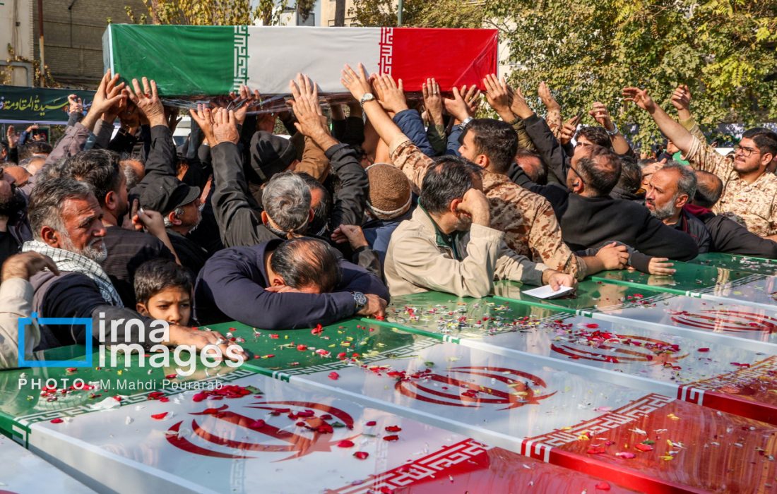 تشییع پیکر مطهر یکصد لاله زهرایی در تهران